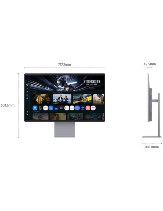 Smart Monitor Gaming Samsung M9 M90SF S32FM900SU 32"/ 4K/ 0.03ms/ 165Hz/ QD-OLED/ Multimedia/ Regulable en altura/ Smart TV/ Pla