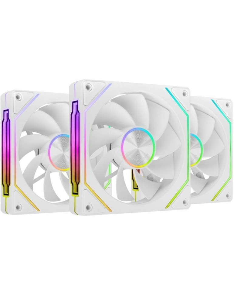 Pack 3 Ventiladores Invertidos Mars Gaming MF-LINKFINITYKIT2R/ 12cm/ ARGB/ Blancos
