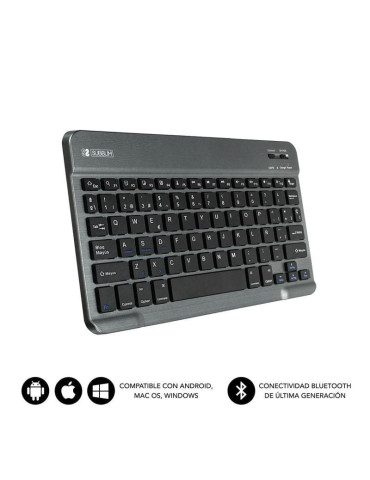 Teclado Compacto Inalámbrico Subblim Smart/ Gris