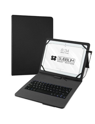 Funda con Teclado Subblim Keytab Pro USB para Tablets de 10.1"-11"/ Negra