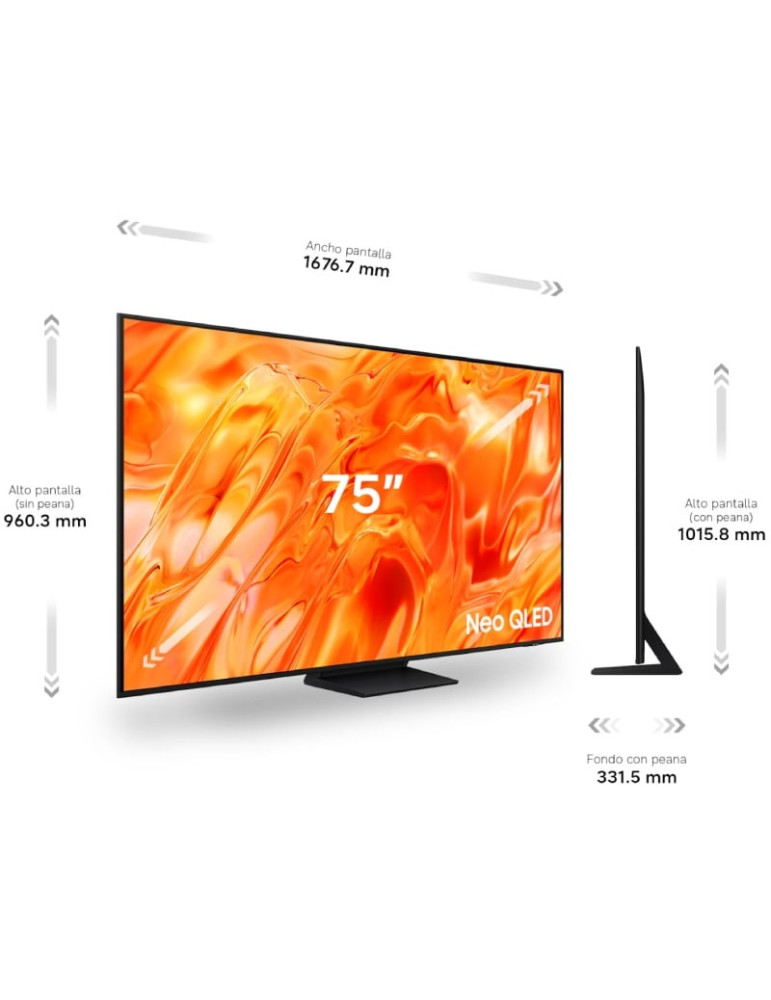 Televisor Samsung Neo QLED TQ65QN73HAU 65"/ Ultra HD 4K/ Smart TV/ WiFi