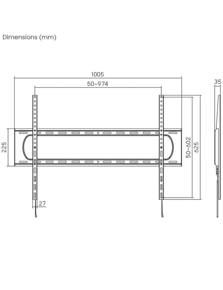 Soporte de Pared Inclinable Aisens WT120F-293 para TV de 60-120"/ hasta 160kg