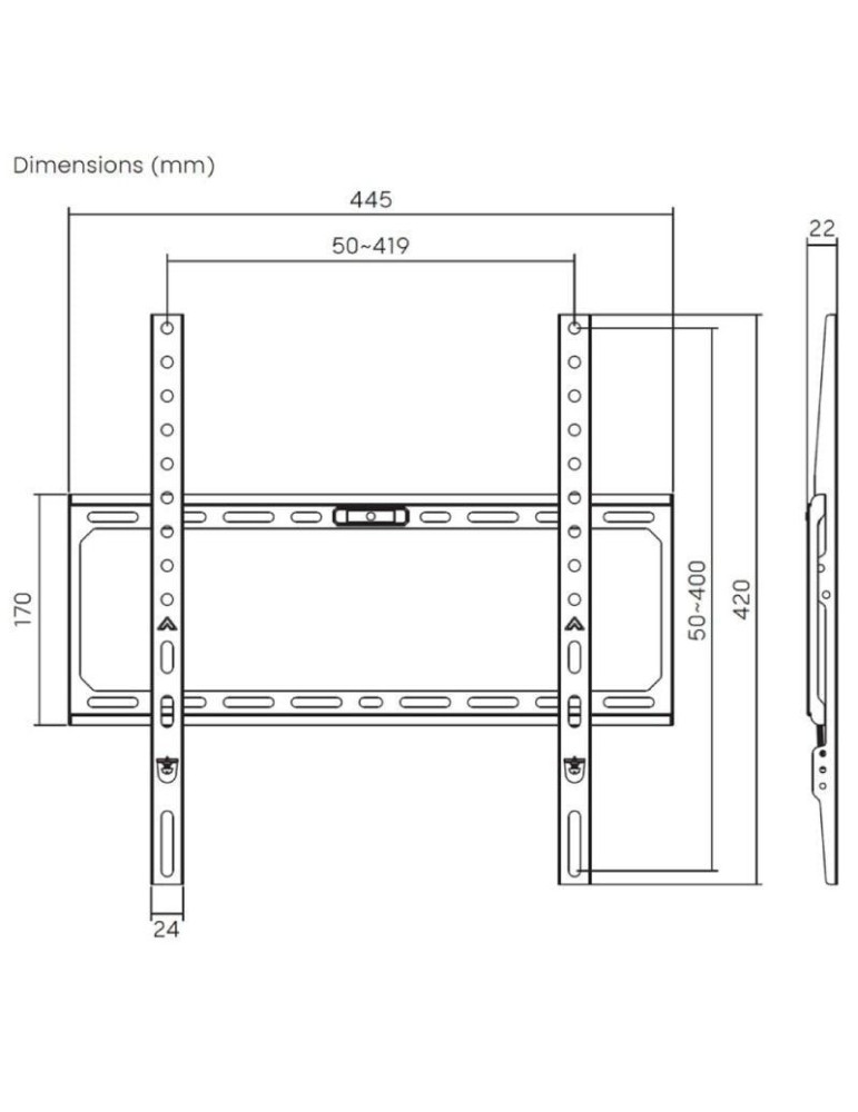 Soporte de Pared Aisens WT75F-389 para Monitores y TV de 32-75"/ hasta 45kg