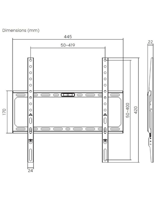 Soporte de Pared Aisens WT75F-389 para Monitores y TV de 32-75"/ hasta 45kg
