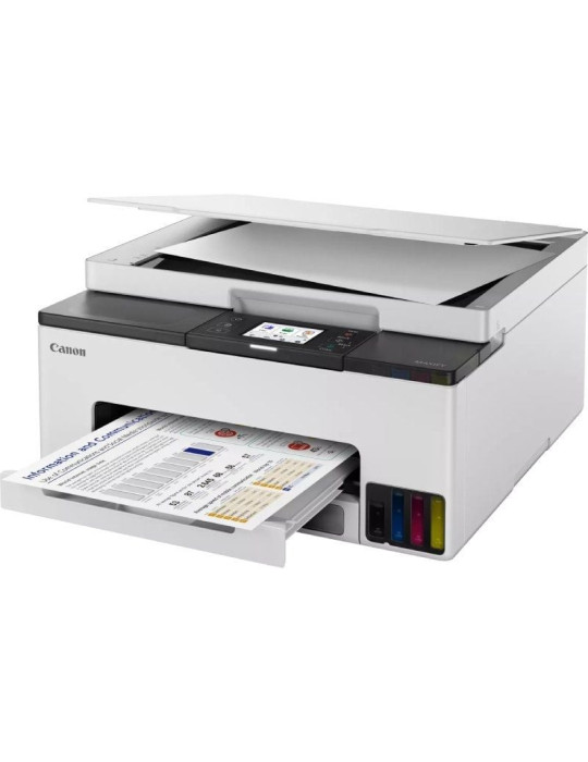 Multifunción Recargable Canon MAXIFY GX1050 MegaTank 3 en 1 WiFi/ Dúplex/ Pack impresora + consumibles XL/ Blanca
