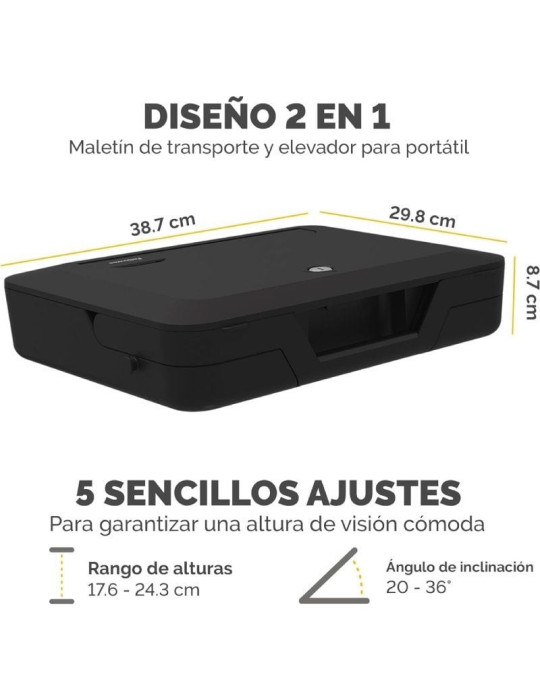 Maletín con Elevador Fellowes Breyta para Portátiles hasta 14"/ Negro