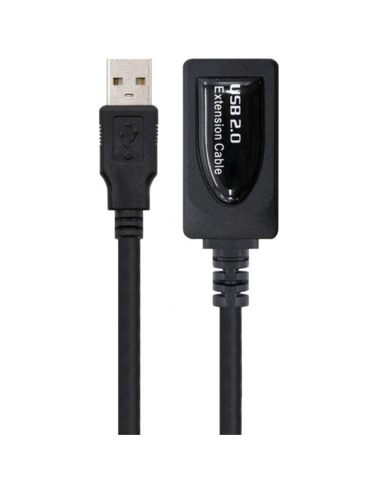 Cable Alargador USB 2.0 Nanocable 10.01.0213/ USB Macho - USB Hembra/ 15m/ Negro