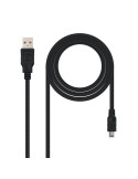 Cable USB 2.0 Nanocable 10.01.0400/ USB Macho - MiniUSB Macho/ 50cm/ Negro