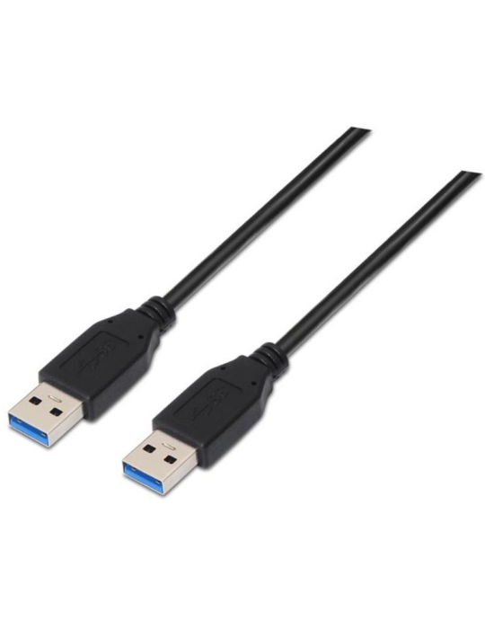 Cable USB 3.0 Nanocable 10.01.1002-BK/ USB Macho - USB Macho/ 5Gbps/ 2m/ Negro