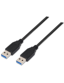 Cable USB 3.0 Nanocable 10.01.1002-BK/ USB Macho - USB Macho/ 5Gbps/ 2m/ Negro