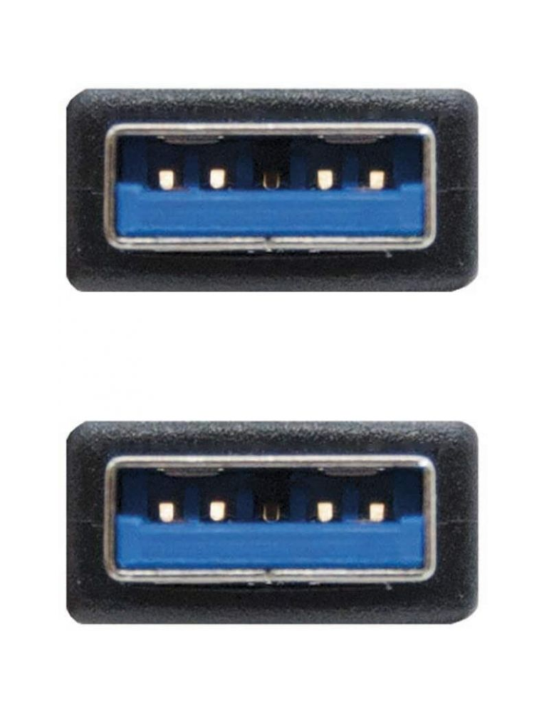 Cable USB 3.0 Nanocable 10.01.1002-BK/ USB Macho - USB Macho/ 5Gbps/ 2m/ Negro