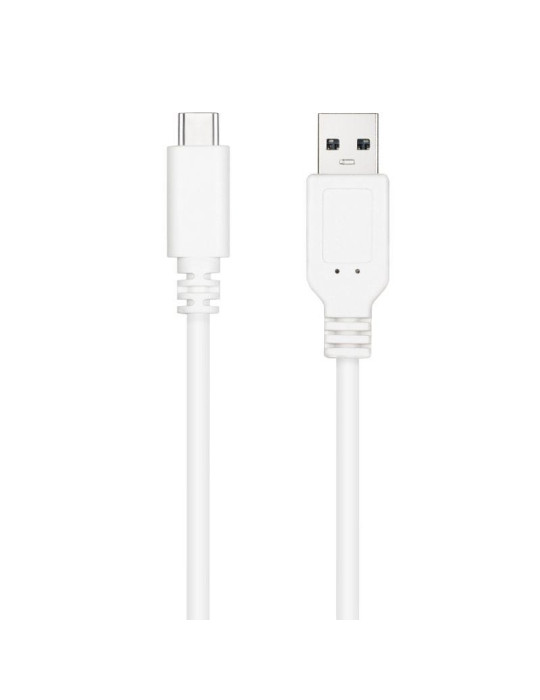 Cable USB 2.0 Nanocable 10.01.2100-W/ USB Tipo-C Macho - USB Macho/ 480Mbps/ 50cm/ Blanco