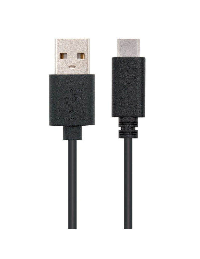 Cable USB 2.0 Nanocable 10.01.2103/ USB Macho - USB Tipo-C Macho/ 480Mbps/ 3m/ Negro