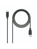Cable USB 3.1 Tipo-C Nanocable 10.01.4000/ USB Tipo-C Macho - USB Macho/ 50cm/ Negro