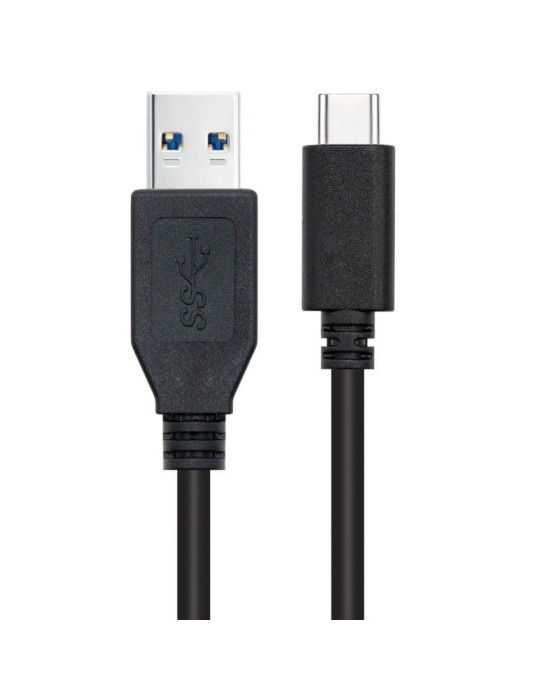 Cable USB 3.1 Tipo-C Nanocable 10.01.4002/ USB Tipo-C Macho - USB Macho/ 10Gbps/ 2m/ Negro