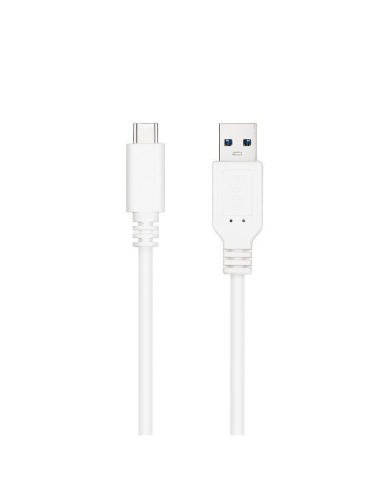 Cable USB 3.1 Nanocable 10.01.4002-W/ USB Tipo-C Macho - USB Macho/ 2m/ Blanco