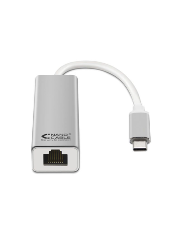 Adaptador USB Tipo-C - RJ45 Nanocable 10.03.0402/ 1000Mbps
