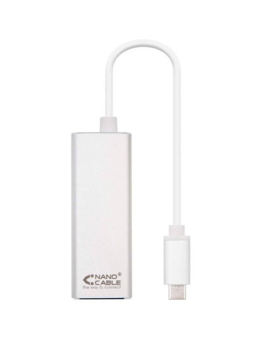 Adaptador USB Tipo-C - RJ45 Nanocable 10.03.0402/ 1000Mbps