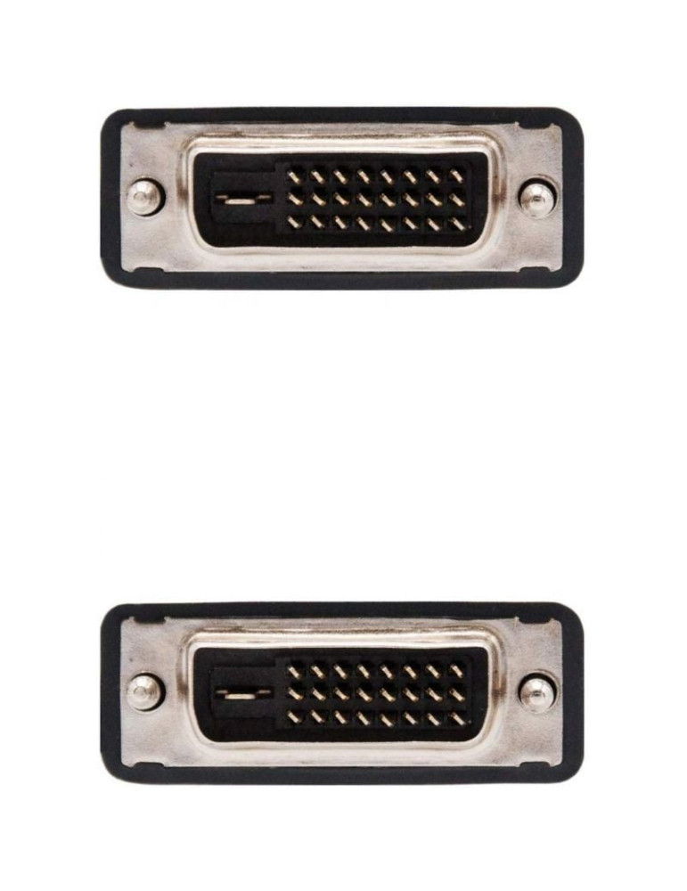 Cable DVI Dual Nanocable 10.15.0802/ DVI Macho - DVI Macho/ 1.8m/ Negro