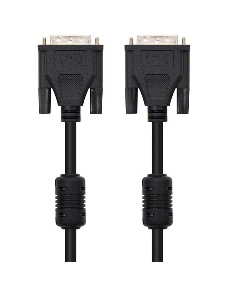 Cable DVI Dual Nanocable 10.15.0802/ DVI Macho - DVI Macho/ 1.8m/ Negro