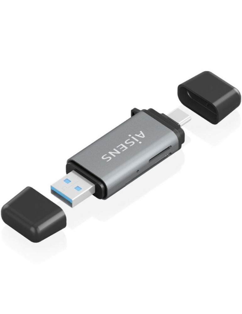 Lector de Tarjetas Externo Aisens ASCR-2AC11-GR/ USB 3.1