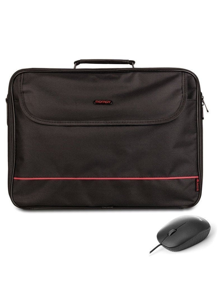 Maletín + Ratón Monray Bureau Kit para Portátiles hasta 16"/ Negro