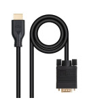 Cable Conversor Nanocable 10.15.4602/ VGA Macho - HDMI 8K Macho/ 1.8m/ Negro