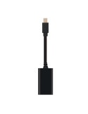 Conversor Nanocable 10.16.0102/ Mini DisplayPort Macho - HDMI Hembra/ 15cm/ Negro