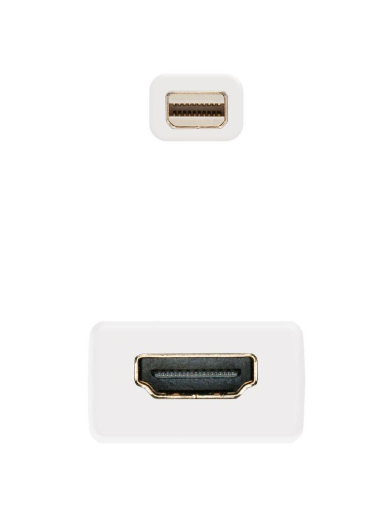 Conversor Nanocable 10.16.0102-W/ Mini DisplayPort Macho - HDMI Hembra/ 15cm/ Blanco