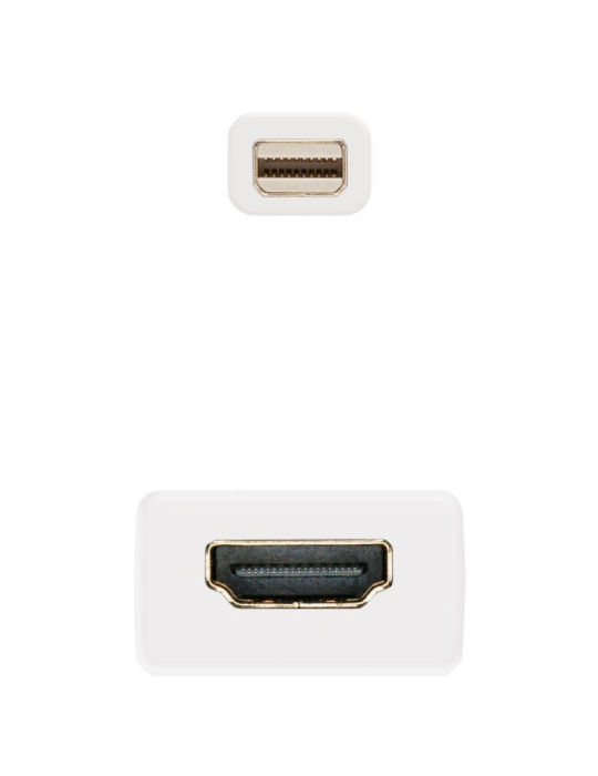 Conversor Nanocable 10.16.0102-W/ Mini DisplayPort Macho - HDMI Hembra/ 15cm/ Blanco
