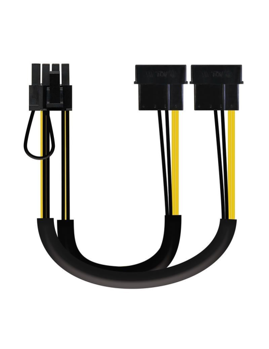 Cable de Alimentación Tarjeta Gráfica Nanocable 10.19.1201/ 2x Molex Macho - 6+2 PIN Macho/ 20cm
