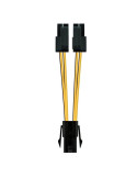 Cable de Alimentación Microprocesador Nanocable 10.19.1401/ Molex -4+4 PIN Macho - Molex 4 PIN Hembra/ 15cm