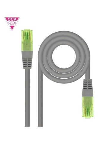 Cable de Red RJ45 UTP Nanocable 10.20.1400-L25 Cat.6/ 25cm/ Gris