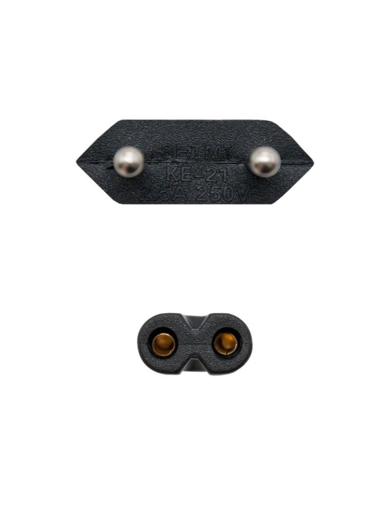 Cable Alimentación Forma 8 Nanocable 10.22.0402/ CEE7/16 Macho - C7 Hembra/ 1.5m/ Negro