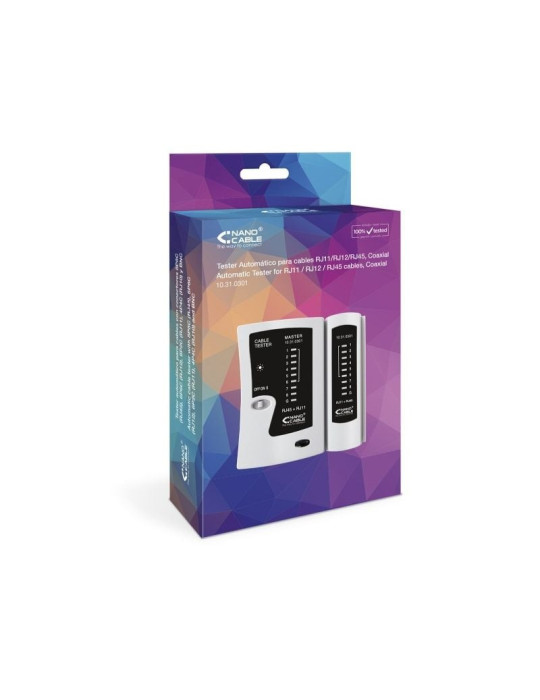 Tester Nanocable 10.31.0301 para RJ11-RJ12-RJ45