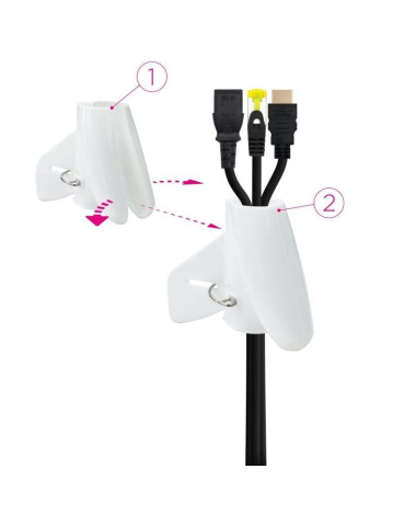 Organizador de Cables en Espiral Nanocable 10.36.0002-W/ 2m 2