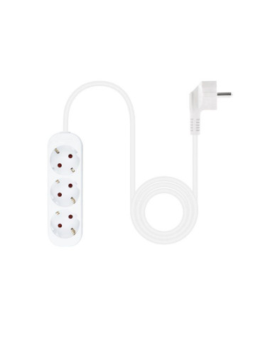 Regleta Nanocable 10.38.0003-NS/ 3 Tomas de Corriente/ Cable 1.4m/ Blanca 2