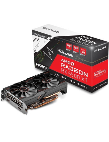 Tarjeta Gráfica Sapphire PULSE Radeon RX 6500 XT Gaming OC/ 4GB GDDR6	