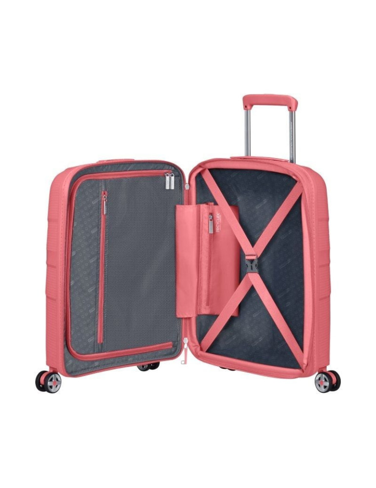 Maleta de Cabina American Tourister Starvibe Spinner 55cm/ 55x40x20cm/ 4 Ruedas/ Coral