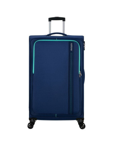 Maleta de Cabina American Tourister Sea Seeker Spinner 80cm/ 80x47.5x28.5cm/ 4 Ruedas/ Marino Combate