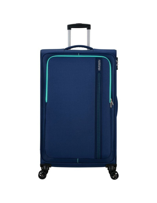 Maleta de Cabina American Tourister Sea Seeker Spinner 80cm/ 80x47.5x28.5cm/ 4 Ruedas/ Marino Combate