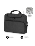 Maletín Subblim Air Padding para Portátiles hasta 15.6"/ Gris Oscuro
