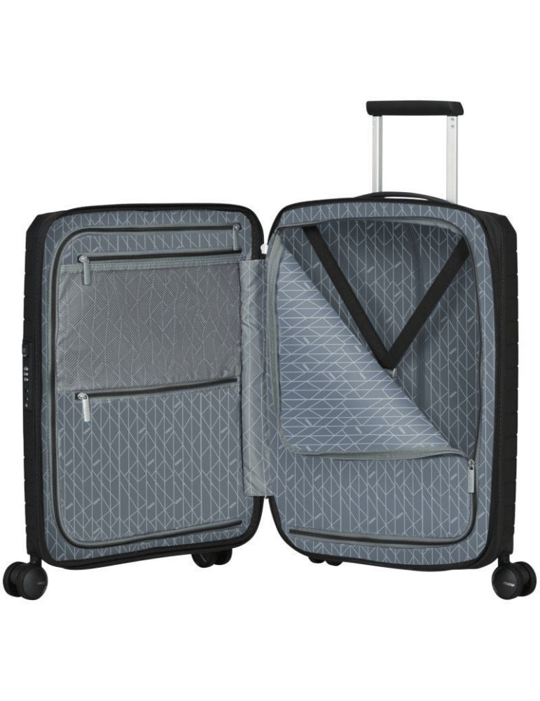 Maleta de Cabina American Tourister FastForward Spinner Expansible 55cm/ 55x40x23cm/ 4 Ruedas/ Negro