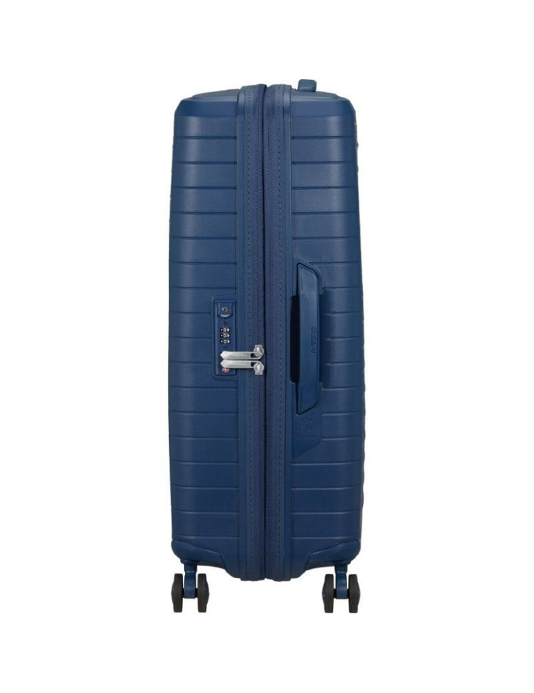 Maleta Mediana American Tourister FastForward Spinner Expansible 68cm/ 68x46x30cm/ 4 Ruedas/ Azul Marino