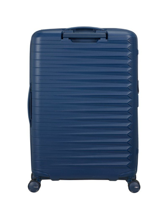 Maleta Mediana American Tourister FastForward Spinner Expansible 68cm/ 68x46x30cm/ 4 Ruedas/ Azul Marino