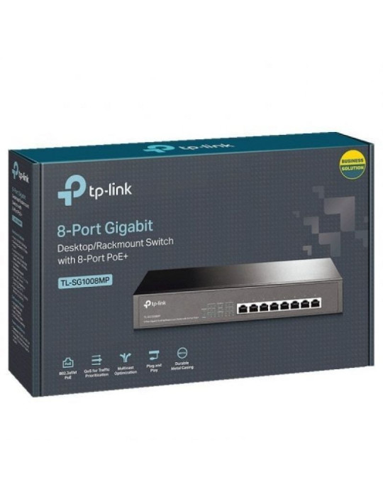 Switch TP-Link TL-SG1008MP 8 Puertos/ RJ-45 10/100/1000 PoE