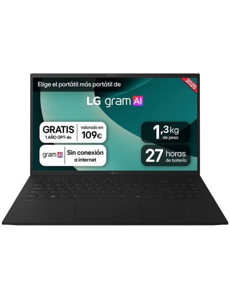 Portátil LG Gram 15ZD80T-G.AX55B Ryzen AI 5-340/ 16GB/ 512GB SSD/ 15.6"/ Sin Sistema Operativo