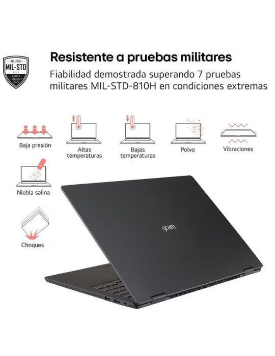 Portátil LG Gram 15ZD80T-G.AX55B Ryzen AI 5-340/ 16GB/ 512GB SSD/ 15.6"/ Sin Sistema Operativo