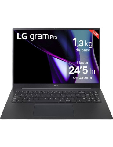 Portátil LG Gram Pro 16ZD90SP-A.AX78B Intel Core Ultra 7-155H/ 32GB/ 1TB SSD/ GeForce RTX 3050/ 16"/ Sin Sistema Operativo