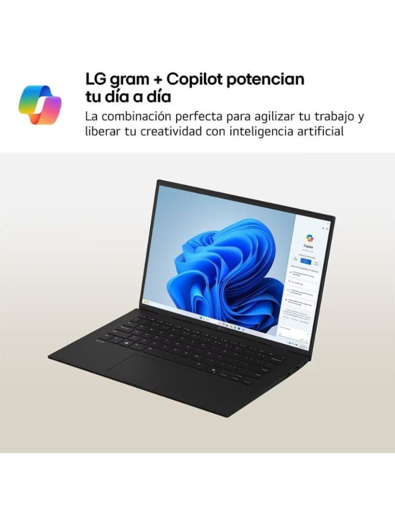 Portátil LG Gram 17Z90T-G.AD88B Intel Core Ultra 7-255H/ 32GB/ 1TB SSD/ 17"/ Win11
